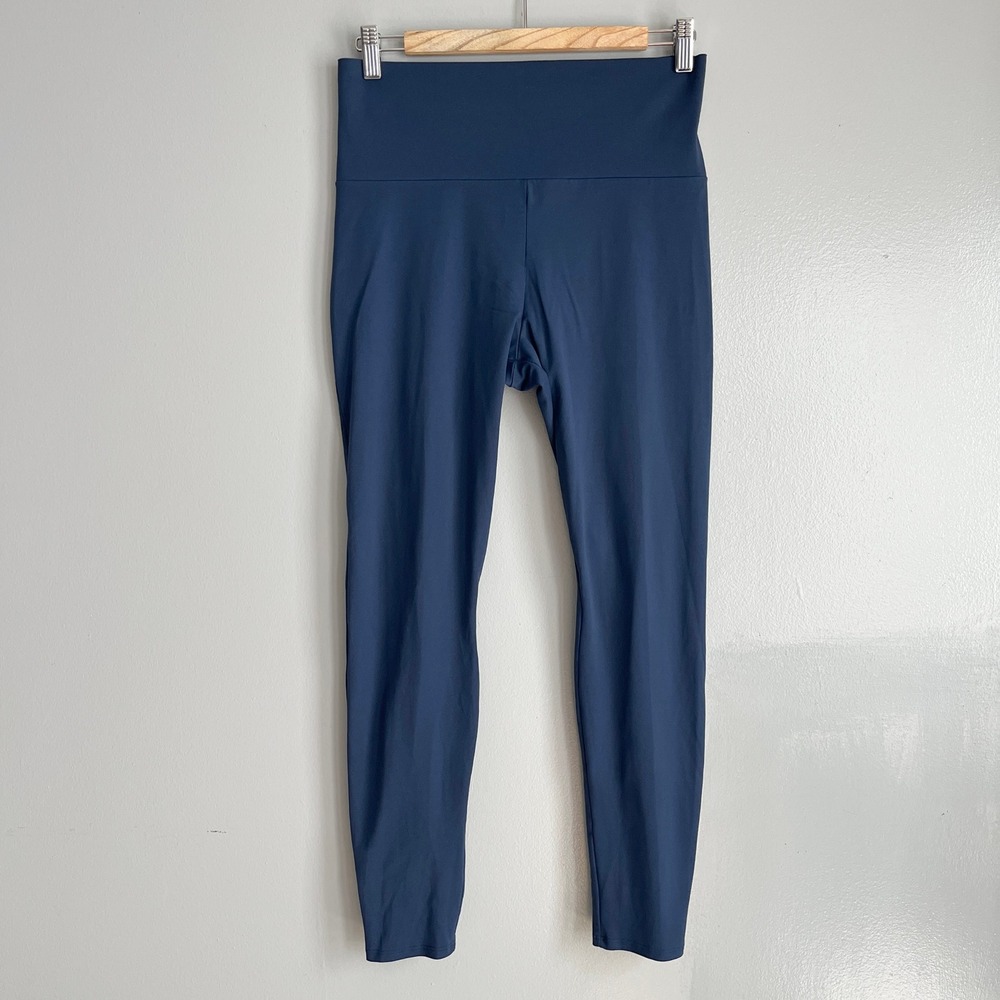 Miraclesuit Womens XL Navy Blue Tummy Control Athleisure Leggings Shapewear 2368